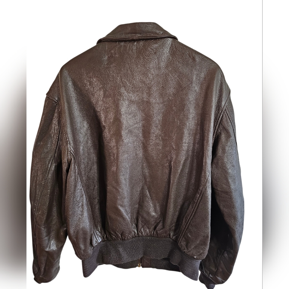 Cooper Men Large Type A-2 Flight Jacket Brown Leather US Air Force Archival Rare - Picture 3 of 8